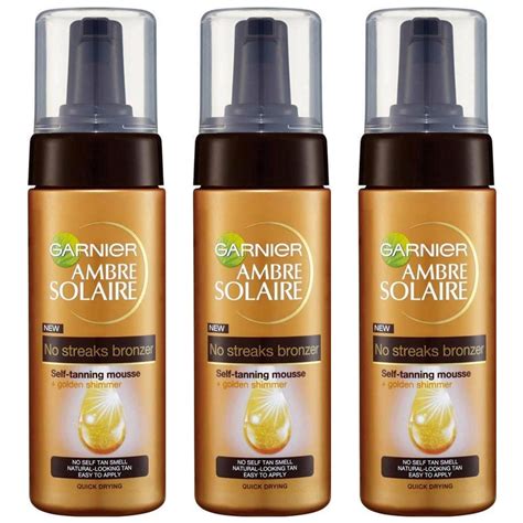 garnier fake tan spray|ambre solaire self tan mousse.